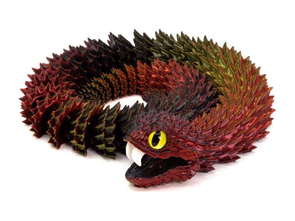 3D Printed Multi-Color Bush Viper - Large