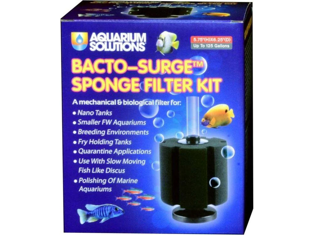 Aquarium Solutions Bacto-Surge Biological Action Sponge Filter Black, Extra-Large