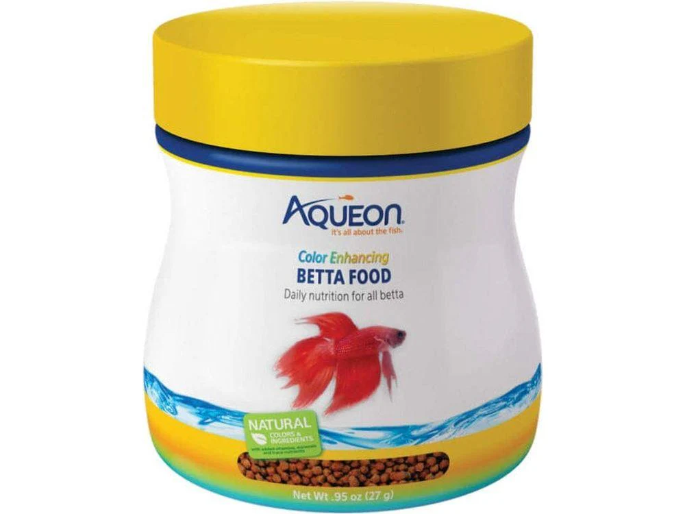 Aqueon Betta Food Color Enhancing 1ea/Floating Pellet, .95 oz