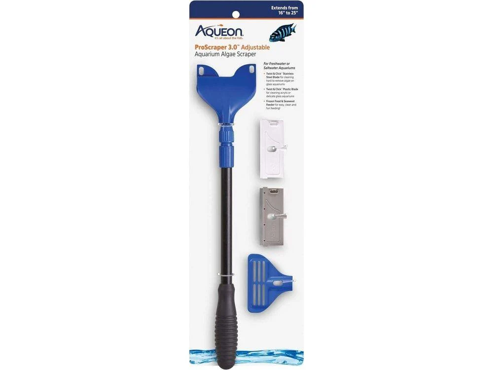 Aqueon ProScraper 3.0 Adjustable Aquarium Algae Scraper