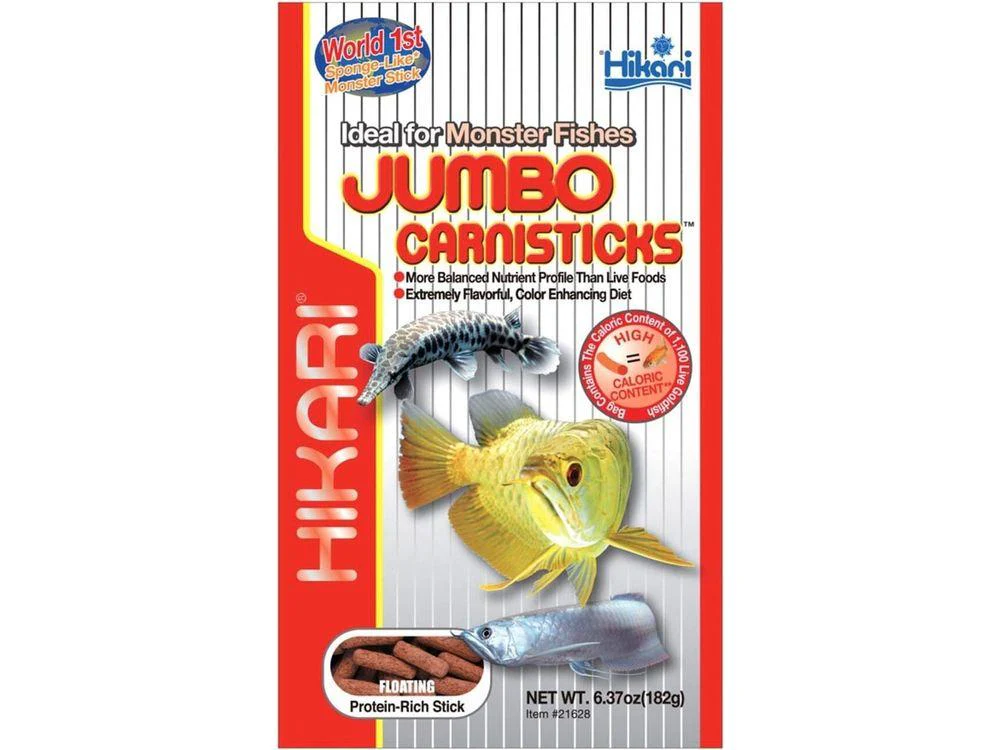 Hikari Jumbo CarniSticks Floating Fish Food 6.37 oz