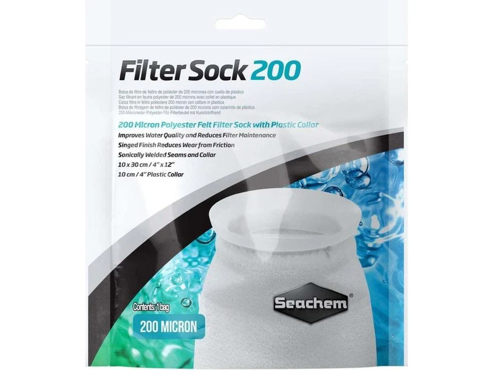 Seachem Laboratories Welded Filter Sock with Plastic Collar White, 1ea/4In X 12 in, SM - Image 2